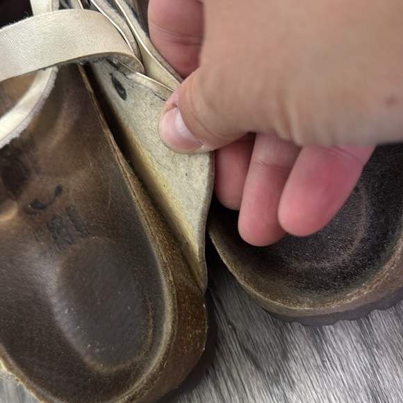 Birkenstock Cream Mules with Straps - Picture 5 of 5